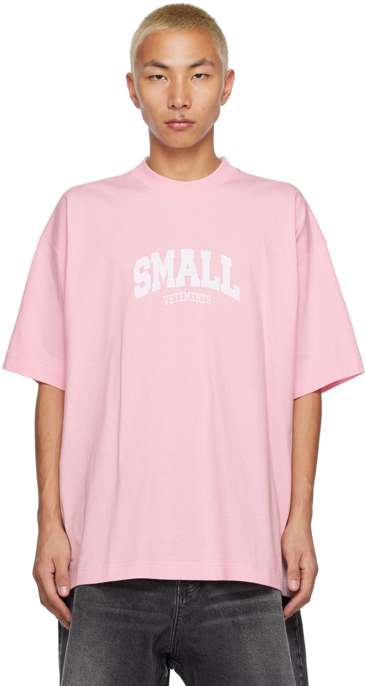 Vetements Pink 'small' T-shirt In Baby Pink