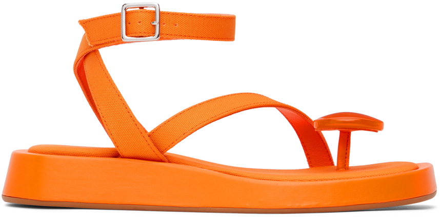 GIABORGHINI Orange GIA/RHW Rosie 18 Sandals