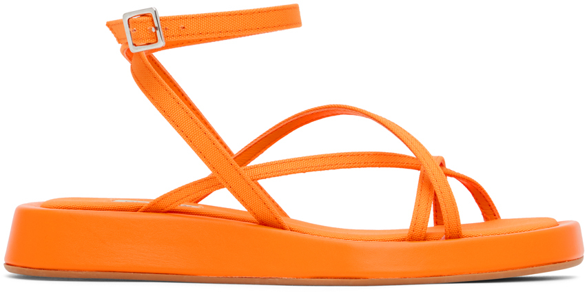 Gia Borghini Orange Rosie 16 Sandals In Orange 2280
