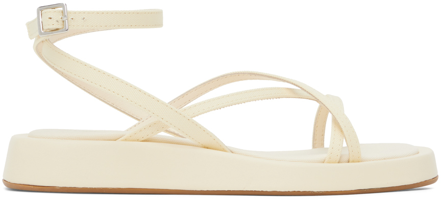 Gia Borghini Off-white Rosie 16 Sandals In Cream 3000