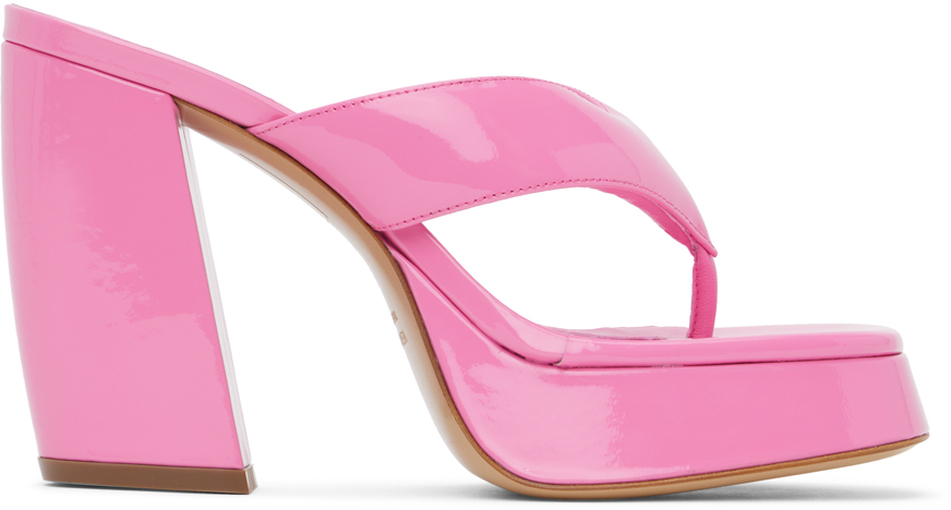 Gia Borghini Pink Gia 17 Heeled Sandals In P2500 Pink