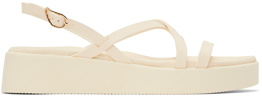 White Silia Flat Sandals