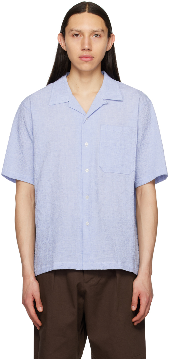 Universal Works: Blue Relaxed Shirt | SSENSE Canada