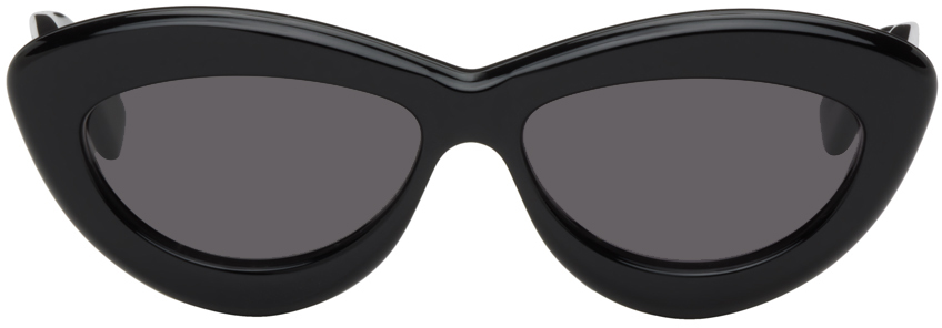 Loewe Women's Curvy 54mm Cat Eye Sunglasses In Black/gray Solid