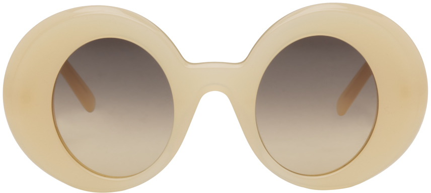 Loewe Beige Round Sunglasses