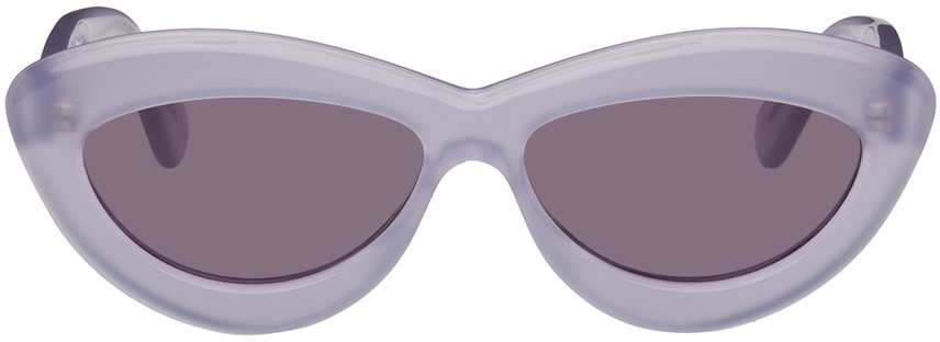 Loewe Cat Eye Sunglasses In Purple/purple Solid