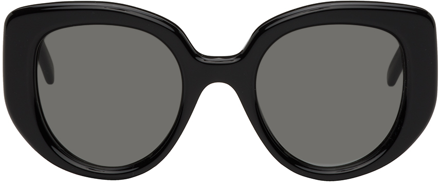 Loewe Black Butterfly Sunglasses In Shiny Black / Gradie