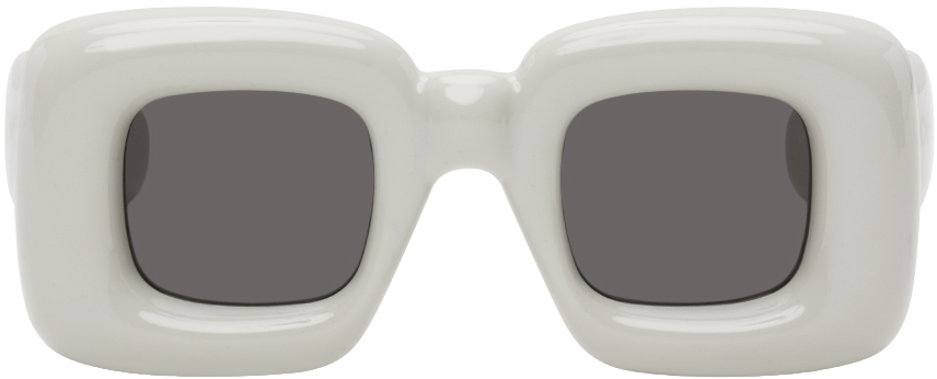 Loewe Inflated Oversized Square-frame Acetate Sunglasses In Grey