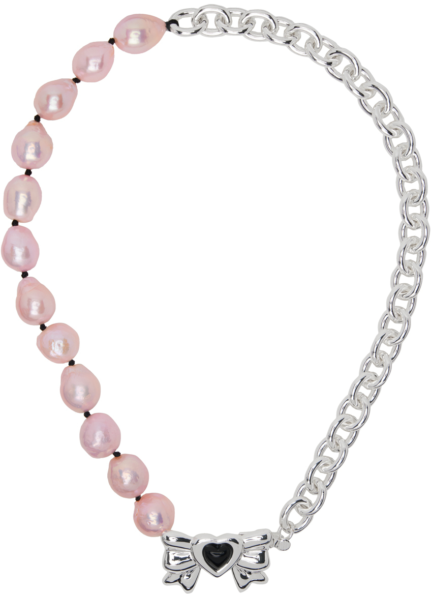 Silver & Pink Present Necklace