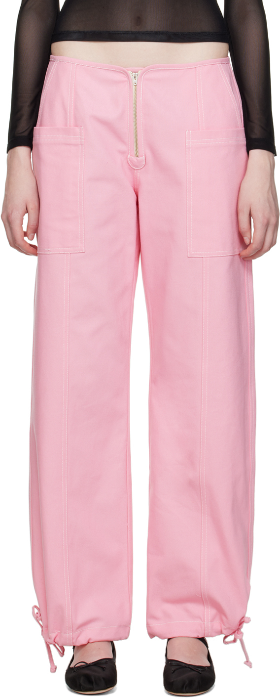 Sandy Liang Pink Tifosi Trousers In 620 Peptop
