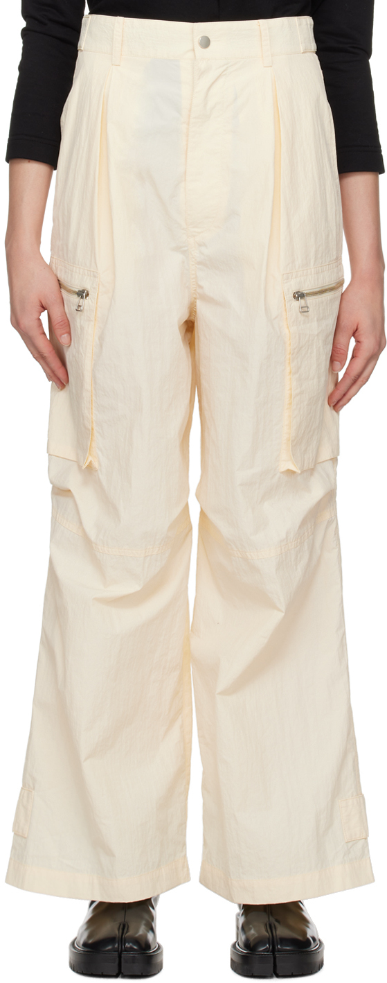 Inscrire Off-white Paneled Trousers In Off White