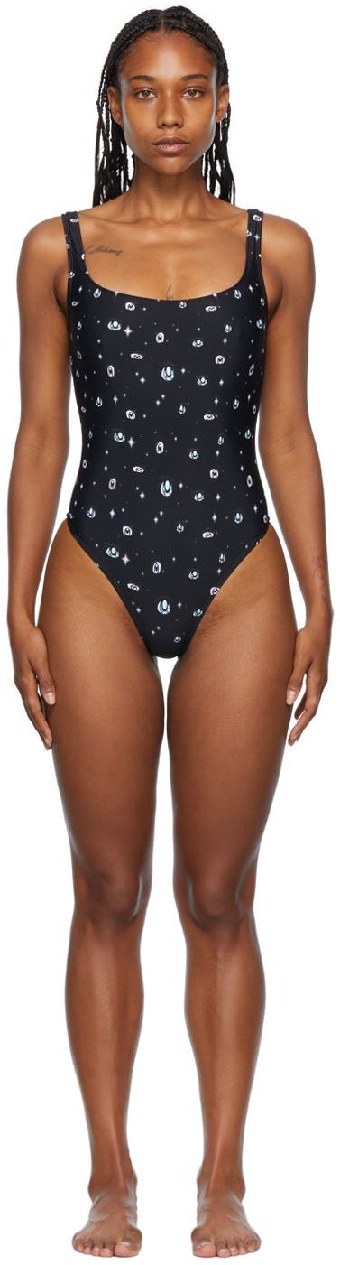 Black Connie One-Piece Swimsuit by Sandy Liang on Sale