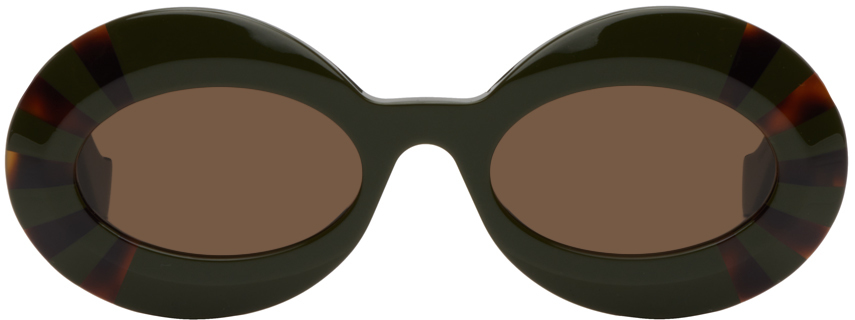 Loewe Green Oval Sunglasses