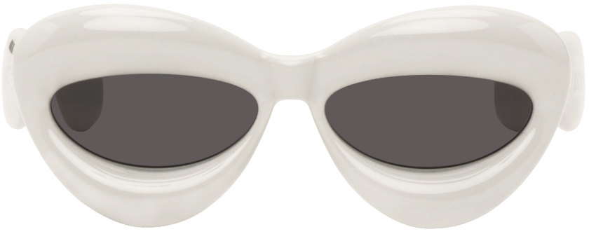 Loewe Off-White Inflated Cateye Sunglasses