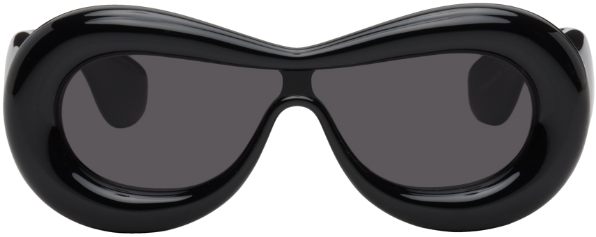LOEWE: Black Inflated Sunglasses | SSENSE Canada