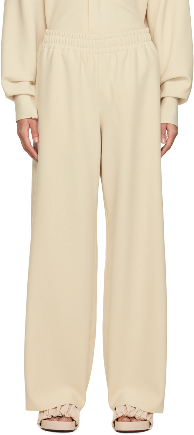 Birrot Off-White Drawstring Trousers