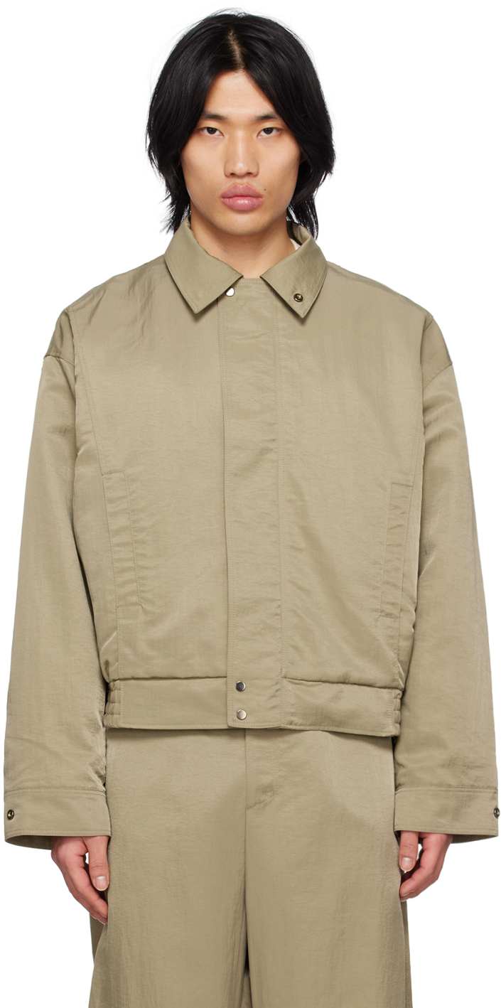 Birrot Khaki Giwa Bomber Jacket | Smart Closet