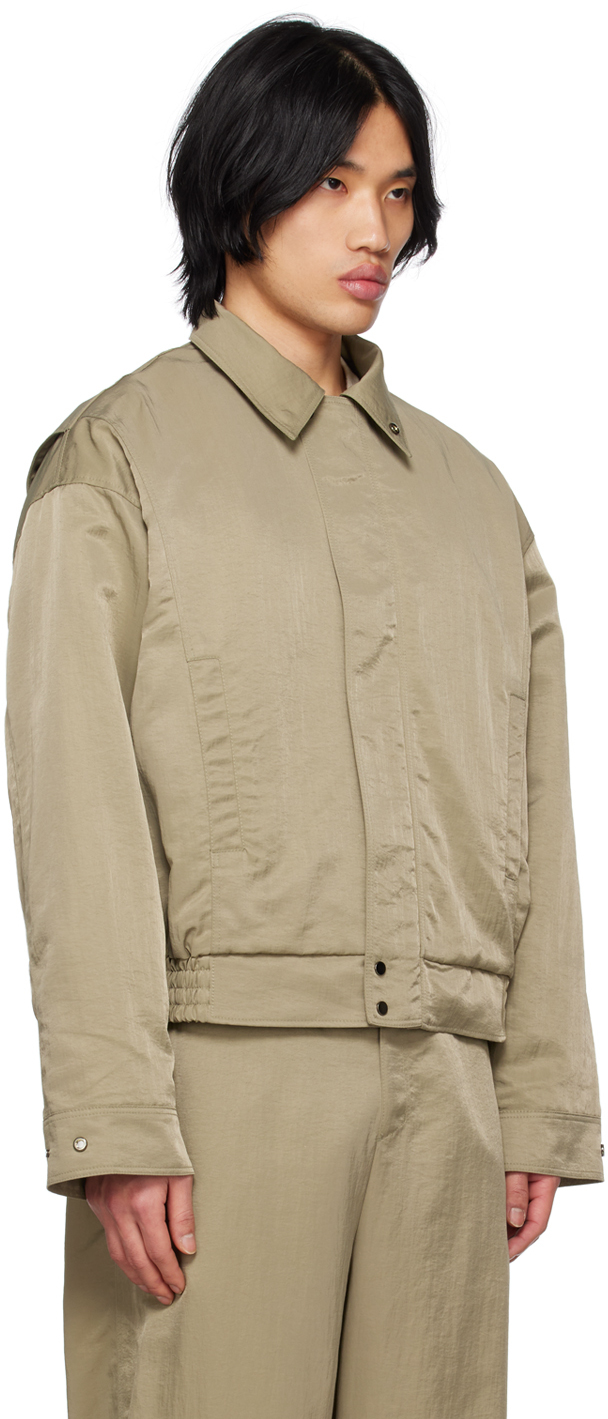 Birrot Khaki Giwa Bomber Jacket | Smart Closet