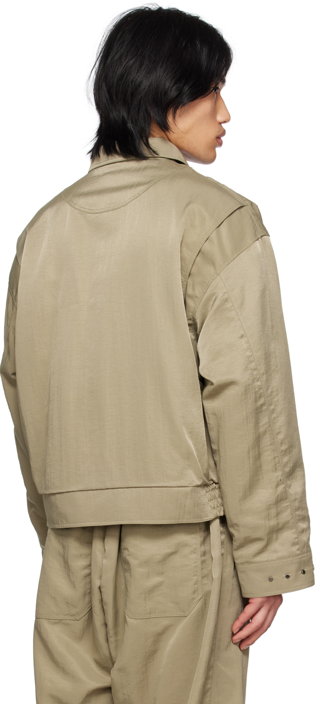 Birrot Khaki Giwa Bomber Jacket | Smart Closet