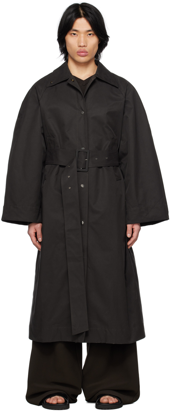 Birrot: Black Mool Trench Coat | SSENSE