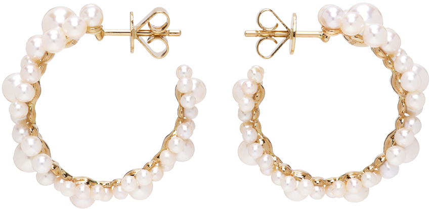 Sophie Bille Brahe Jardin Boucle 14-karat Gold Pearl Earrings In Yg
