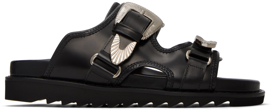 Black Polido Sandals