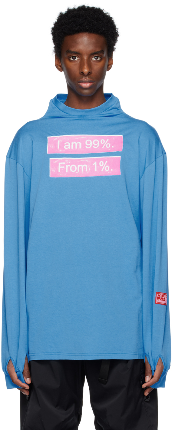 99%IS-: ブルー Myeoksal 長袖Tシャツ | SSENSE 日本