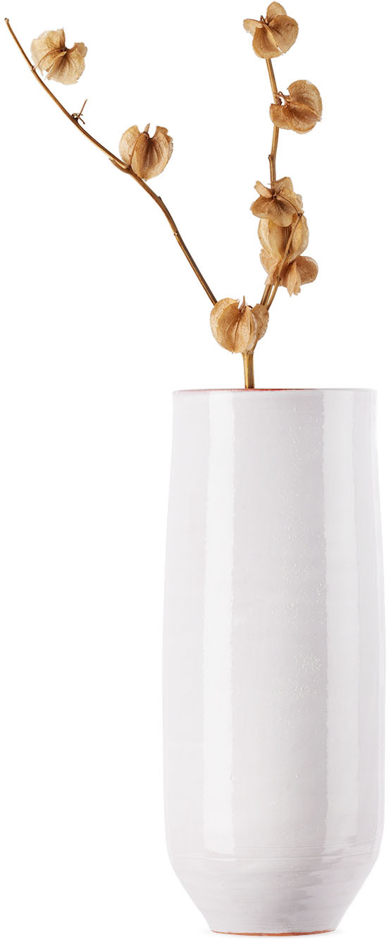 Basis White Type A Vase In White Glazed