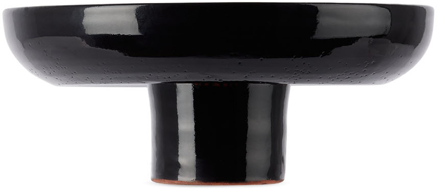 Basis Ssense Exclusive Black Type C Vase In Black Glaze