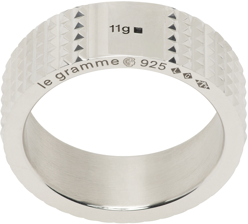 Le Gramme Silver Guilloché 'La 11 Grammes' Ribbon Ring