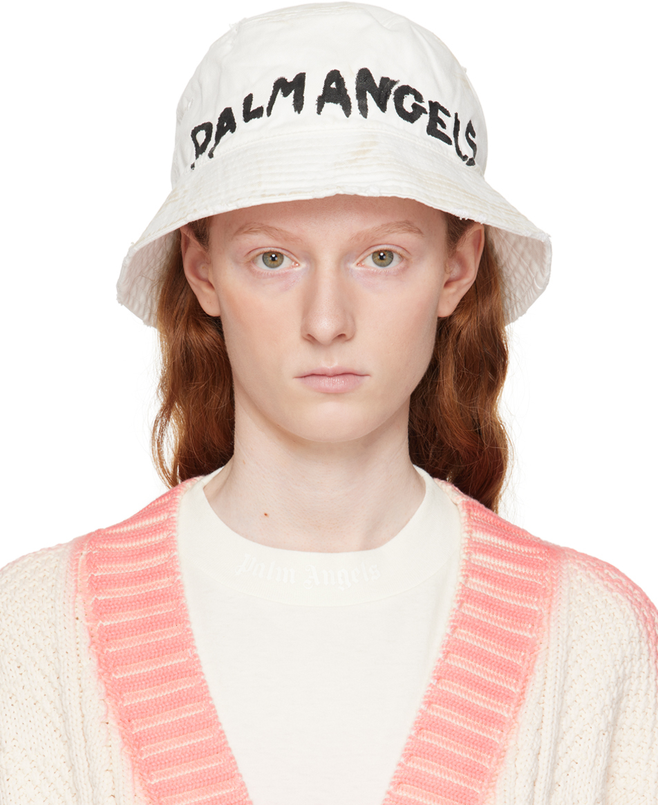 Palm Angels Off-White Printed Beach Hat