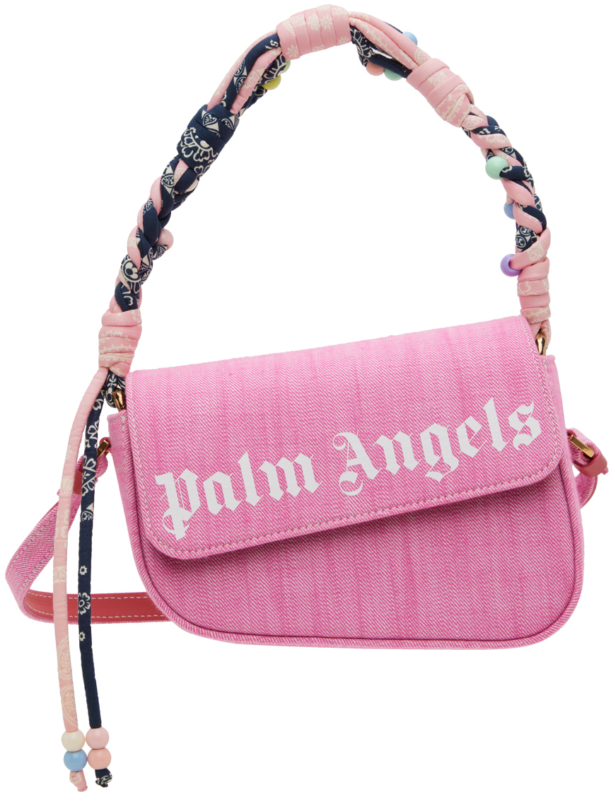 Pink Bandana Crash Denim Bag by Palm Angels on Sale