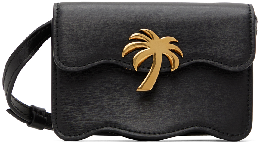 Palm Angels Women's Palm Beach Leather Micro Bag In Black
