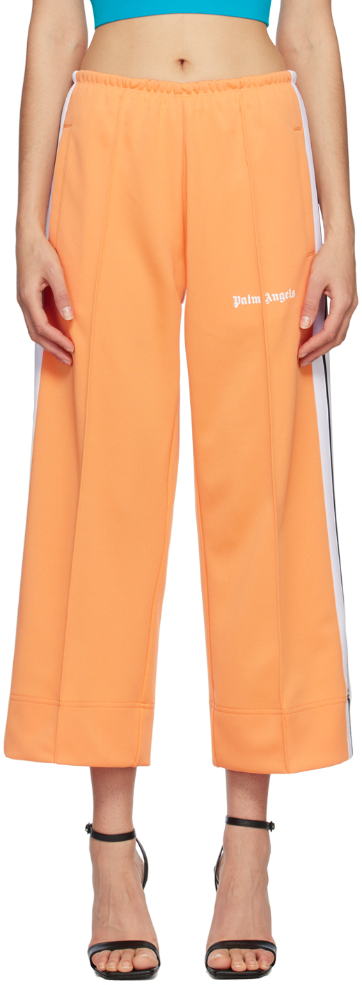 Palm Angels Orange Cropped Track Pants
