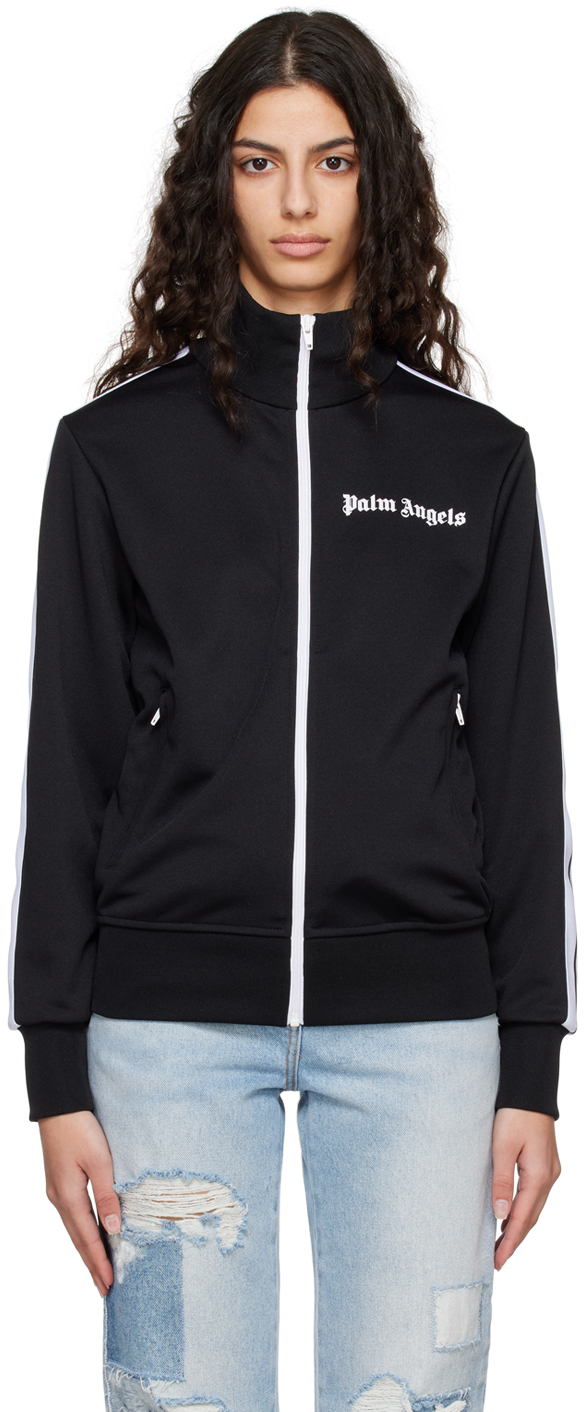 Palm Angels Track Jacket In Black/white