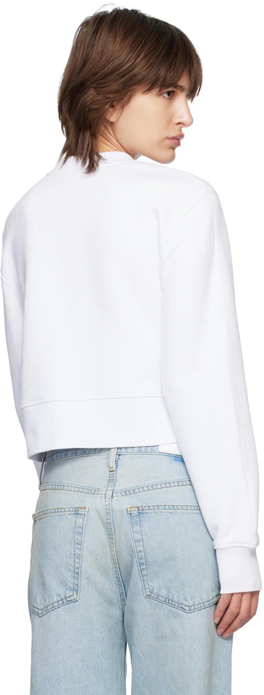 Palm Angels Cotton Miami Sweatshirt In White/multi
