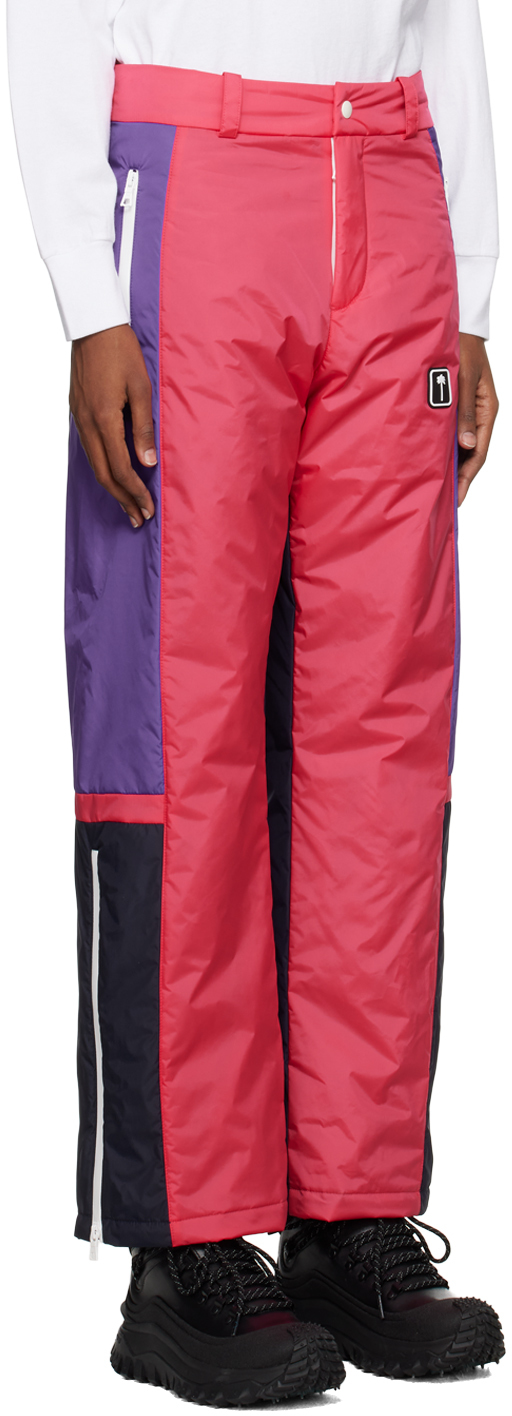 PALM ANGELS PINK THUNDERBOLT SKI PANTS