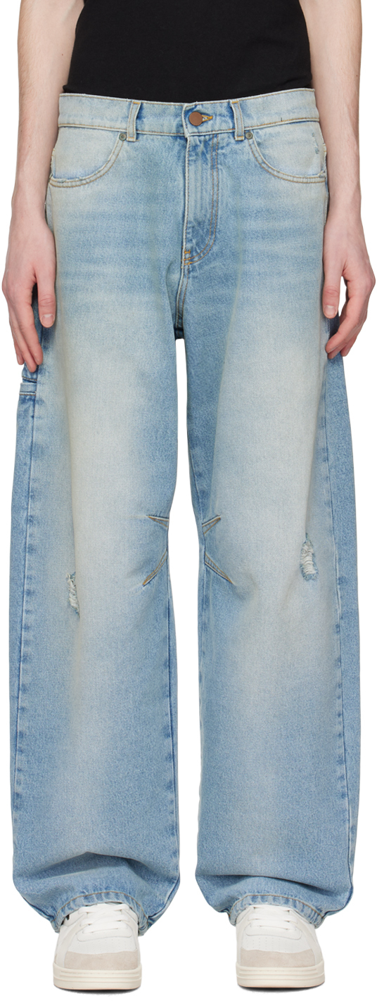 Palm Angels: Blue Alameda Jeans | SSENSE