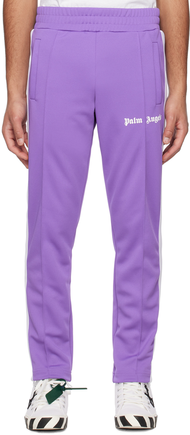 Palm Angels: Purple Slim Track Pants | SSENSE Canada