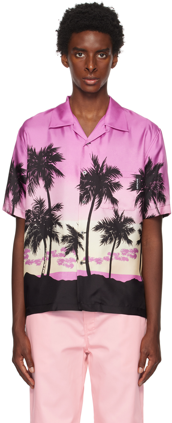 Palm Angels: Purple & Black Sunset Shirt | SSENSE