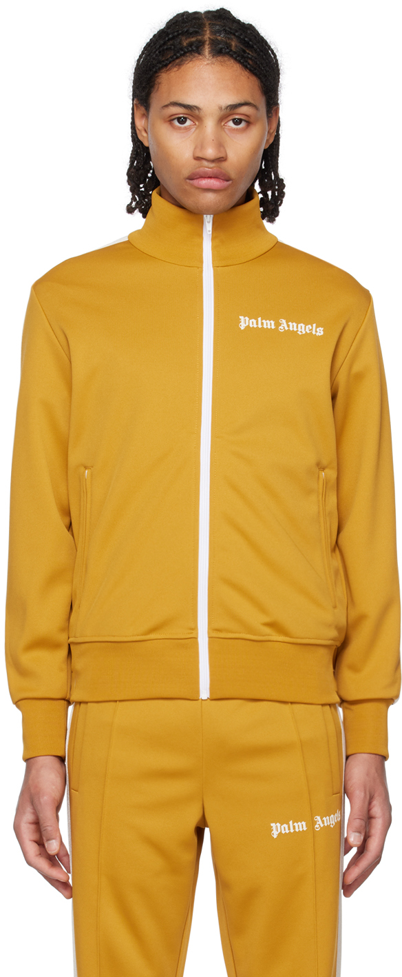 Palm Angels: Yellow Classic Track Jacket | SSENSE Canada