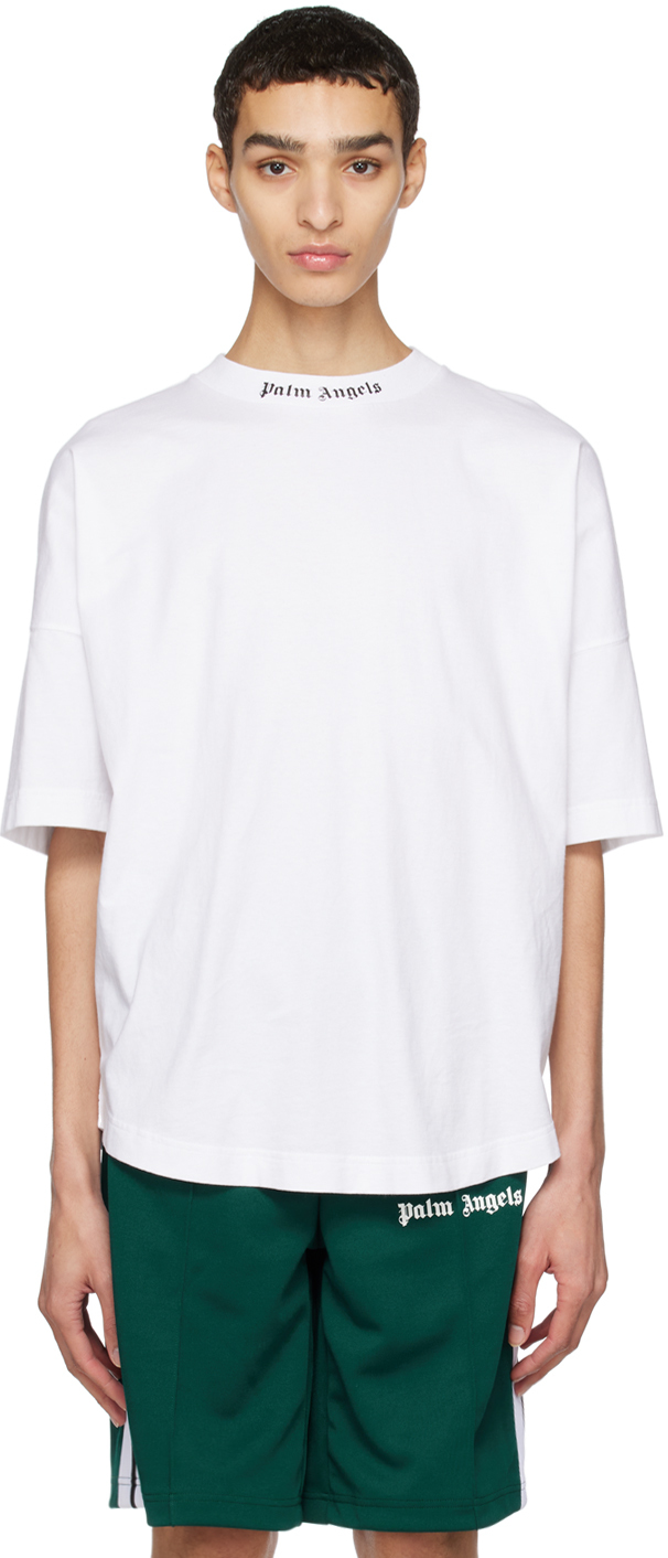 Palm Angels T Shirts In White,black