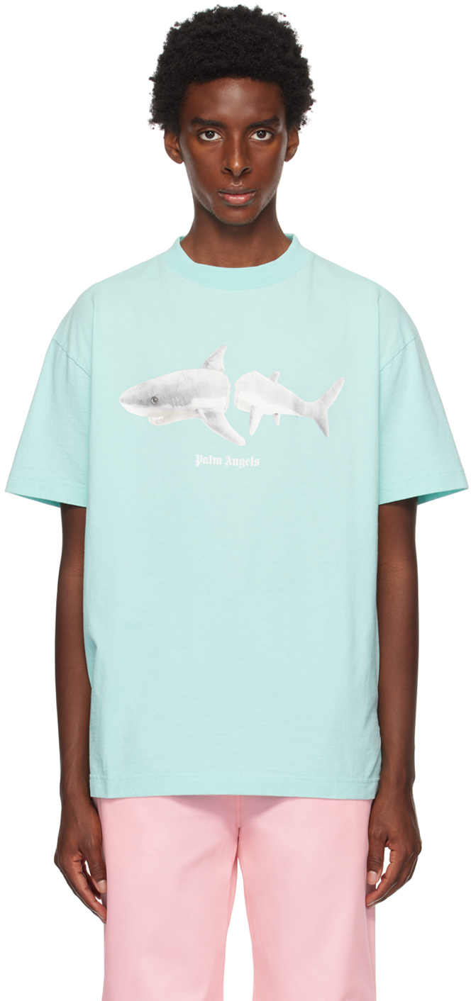 Palm Angels Blue Shark Classic T-Shirt