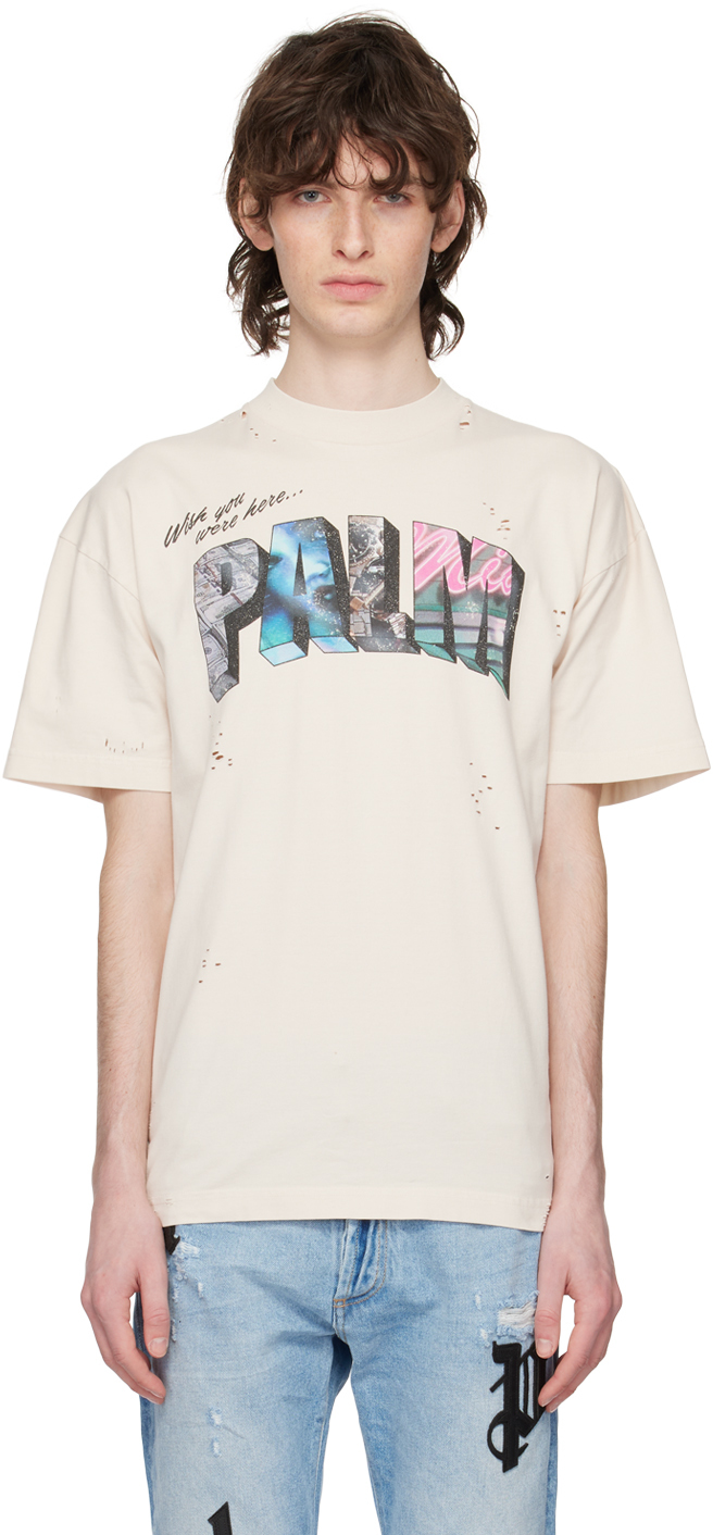 PALM ANGELS WHITE PALM SIGN T-SHIRT