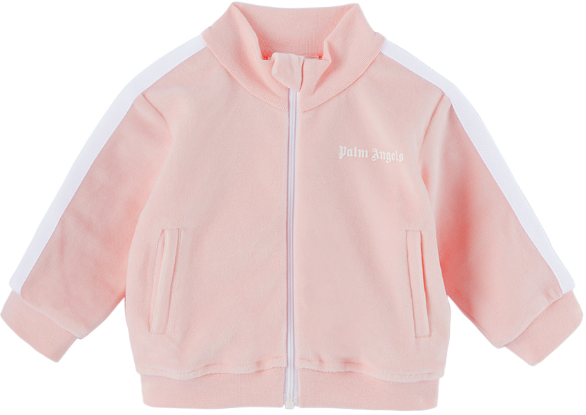 Palm Angels Baby Pink Stripe Trim Track Jacket