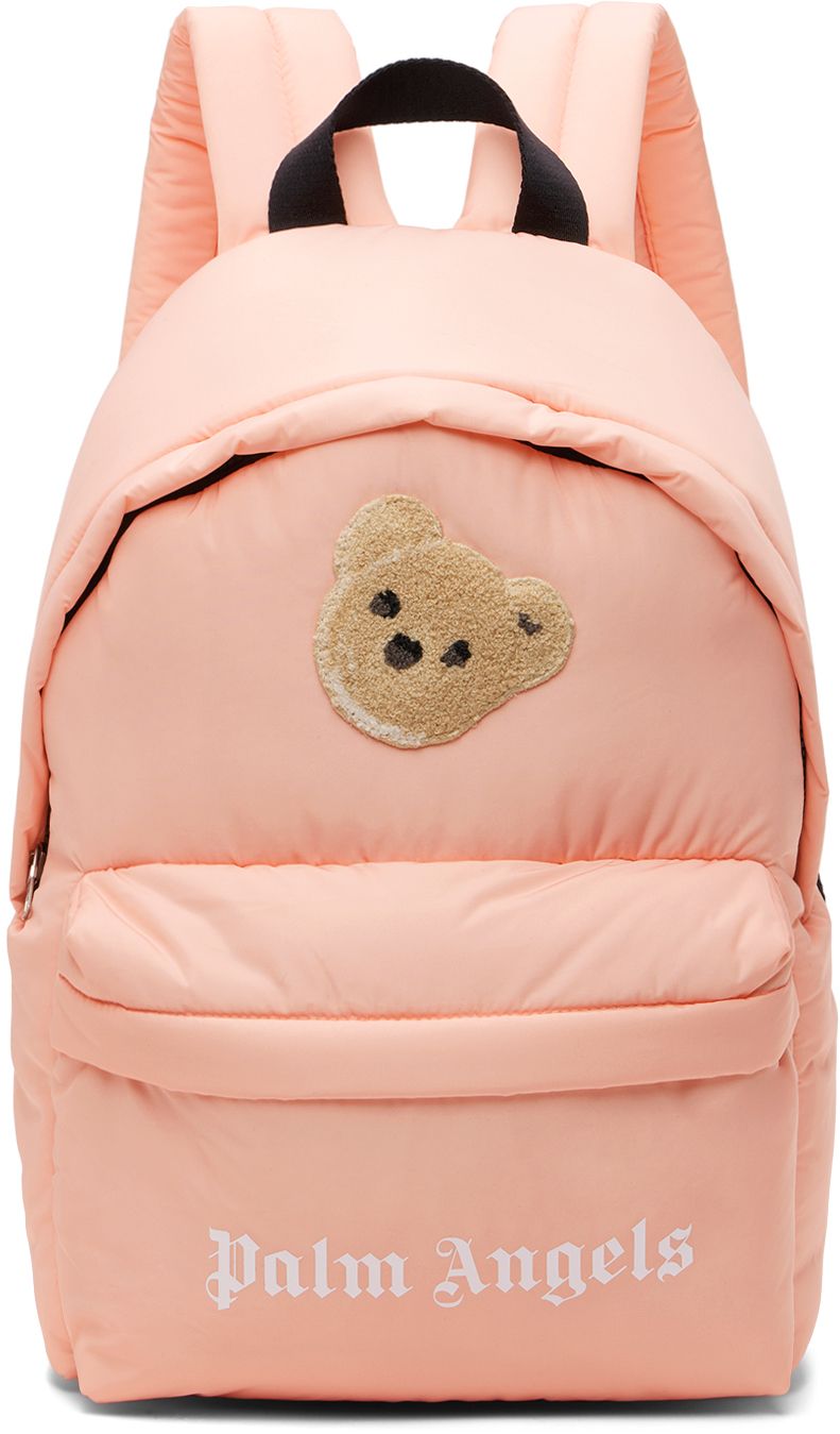 Palm Angels Kids Brown Bear Backpack