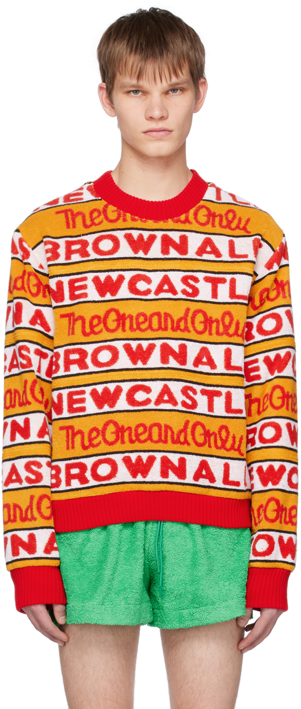 Adam Jones Yellow Newcastle Brown Ale Sweater In Red/yellow