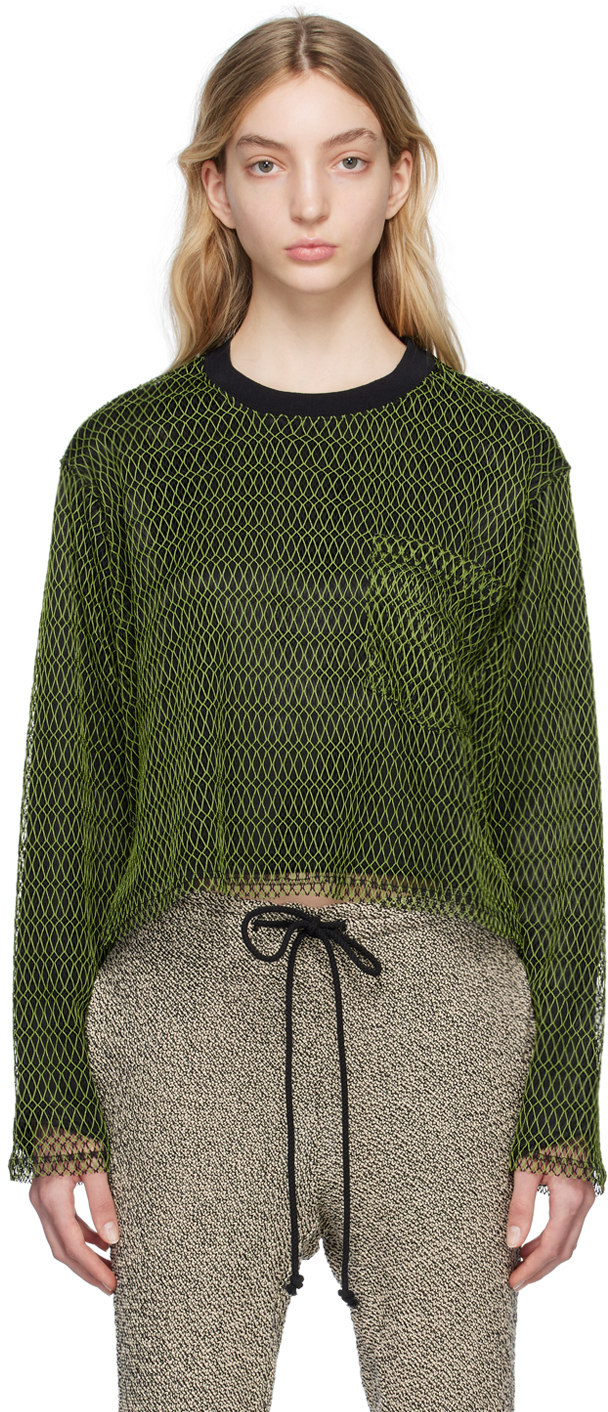Song for the Mute: Green & Black Layered Long Sleeve T-Shirt | SSENSE