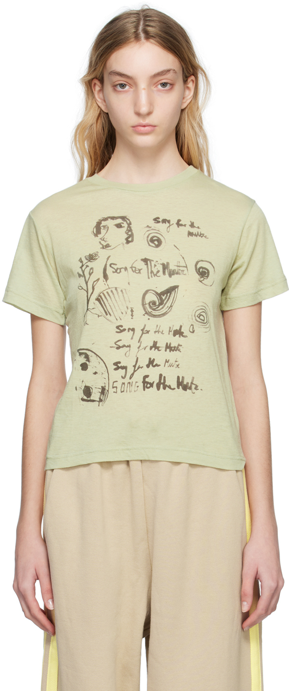 Song For The Mute Green Sftm Sketch T-shirt In Sage