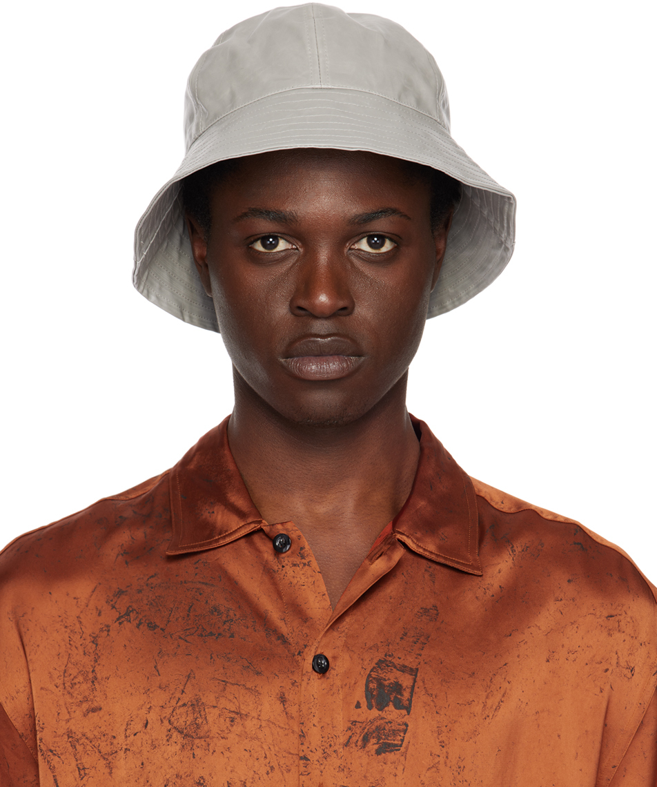 Song For The Mute Gray Coated Bucket Hat In Grey